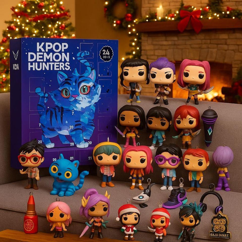 K-Pop Christmas Advent Calendar 2025  24 Days of Anime Demon Figurines & Holiday Surprises for Fans