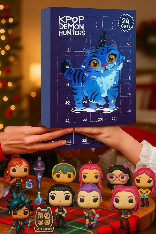 K-Pop Christmas Advent Calendar 2025  24 Days of Anime Demon Figurines & Holiday Surprises for Fans