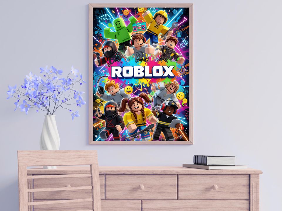 Roblox Wall Art Poster Collage for Boys Room Decor