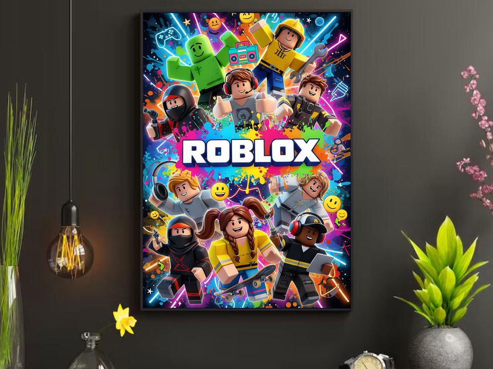 Roblox Wall Art Poster Collage for Boys Room Decor