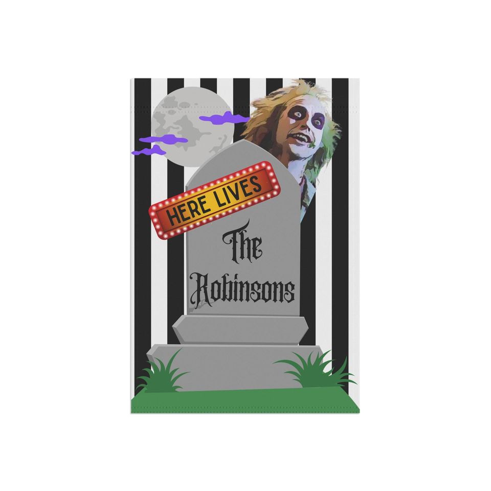 Halloween Garden Flag, Beetlejuice Outdoor Banner