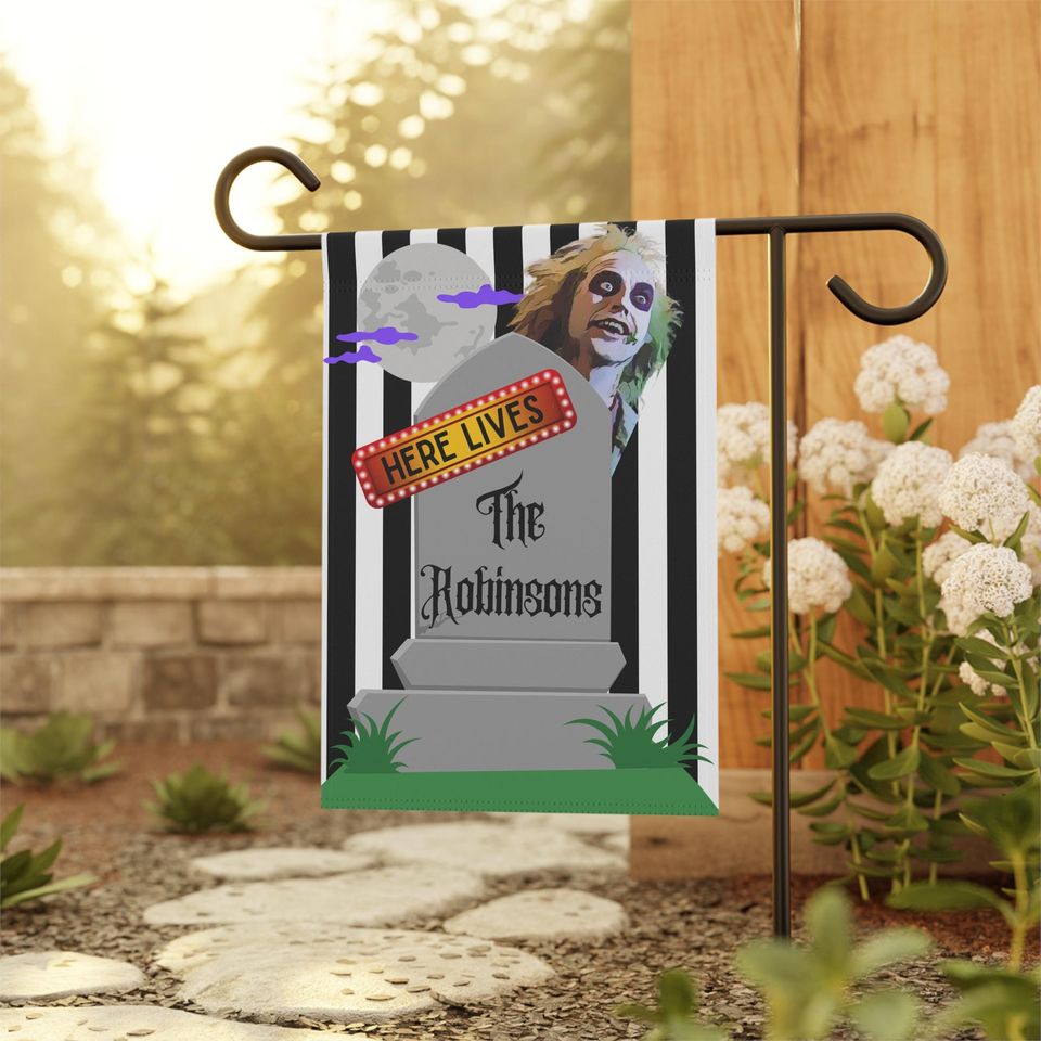Halloween Garden Flag, Beetlejuice Outdoor Banner
