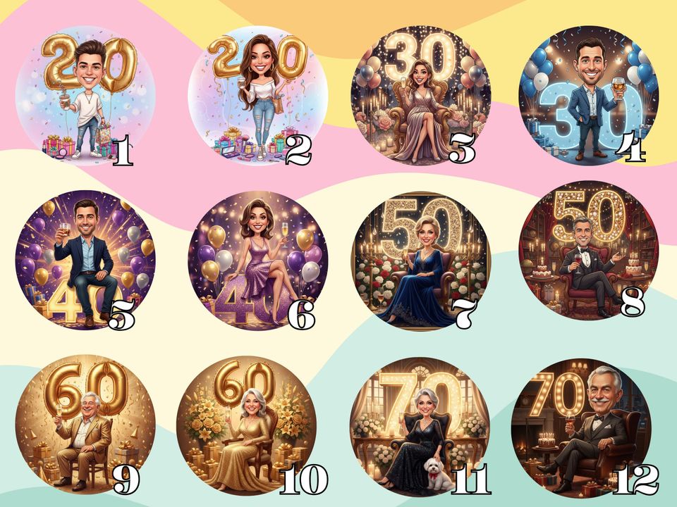 Custom Cartoon Birthday Puzzle: Personalized Celebration Game