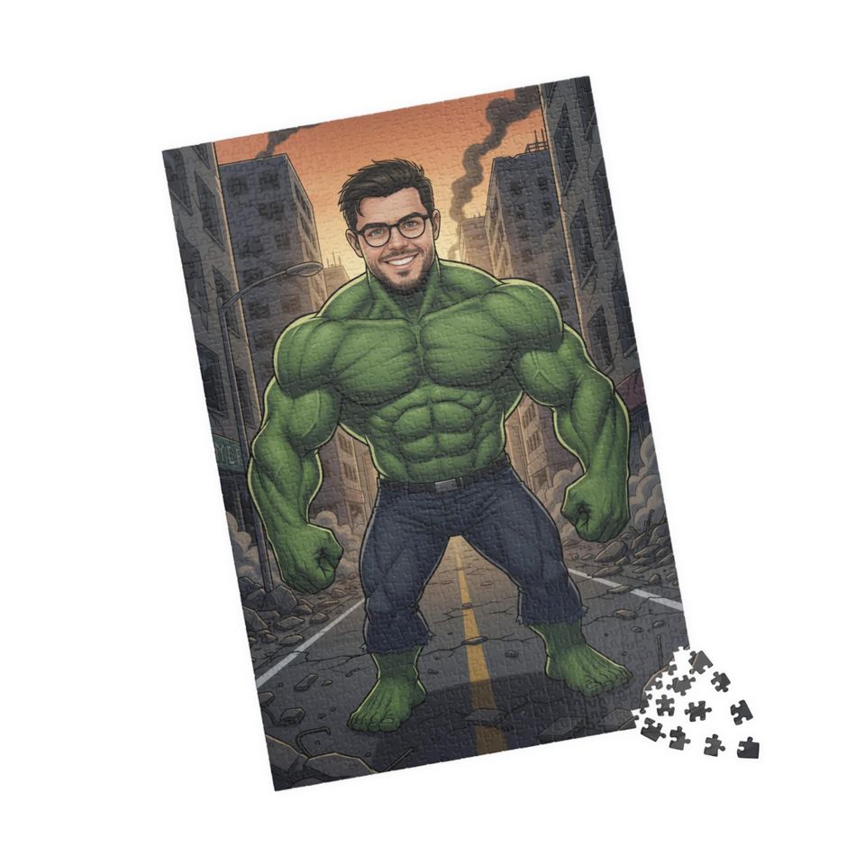 Custom Superhero Jigsaw Puzzle: Personalized Family Game Night