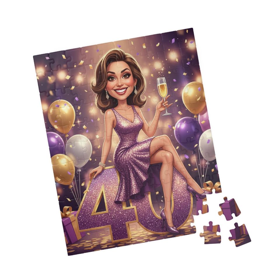 Custom Cartoon Birthday Puzzle: Personalized Celebration Game