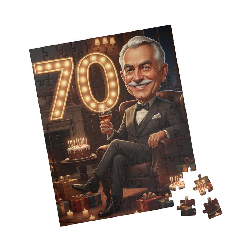 Custom Cartoon Birthday Puzzle: Personalized Celebration Game