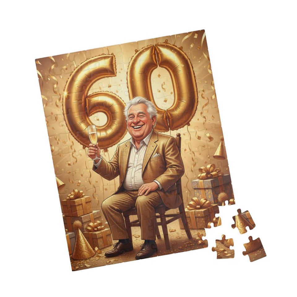 Custom Cartoon Birthday Puzzle: Personalized Celebration Game