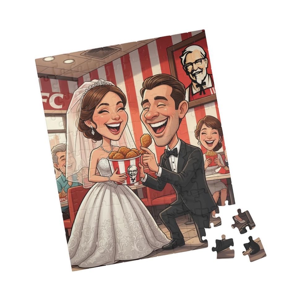 Custom Wedding Photo Puzzle: Personalized Engagement Gift