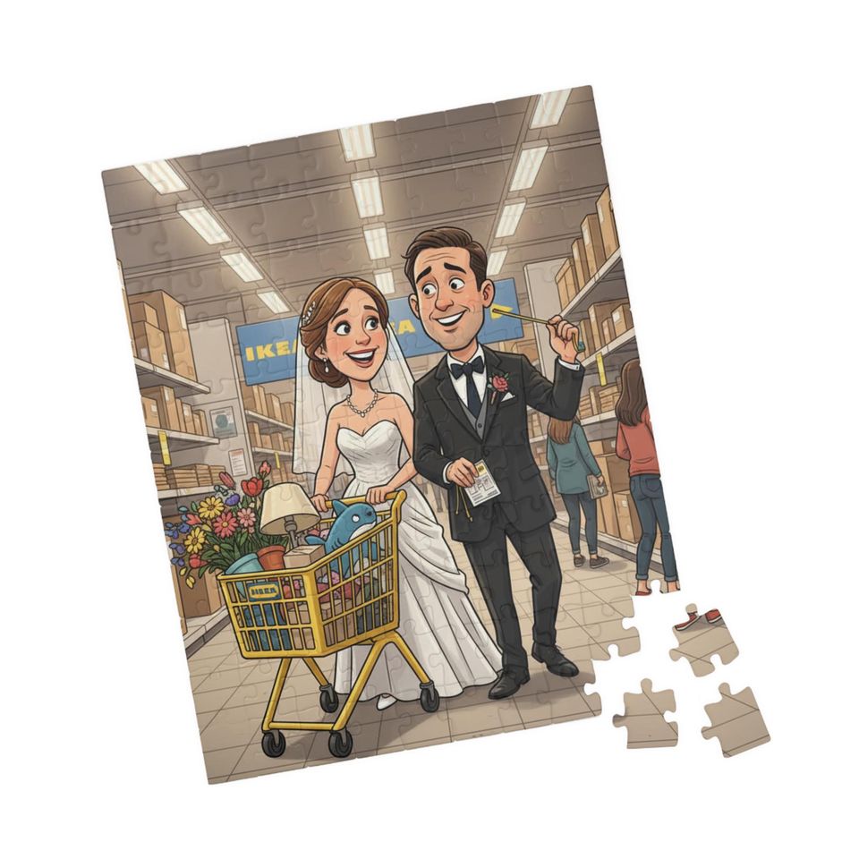 Custom Wedding Photo Puzzle: Personalized Engagement Gift
