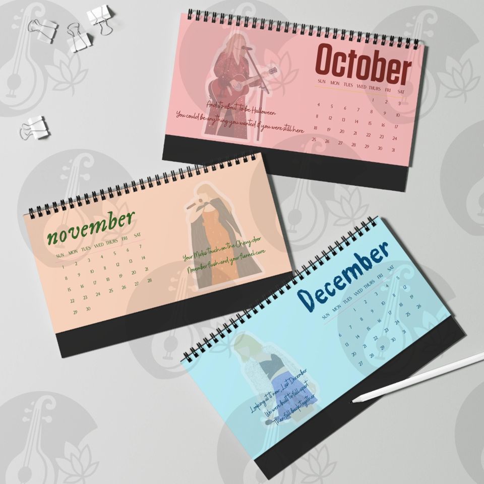 2026 Eras Desktop Calendar - Lyrical Swift Fan Gift