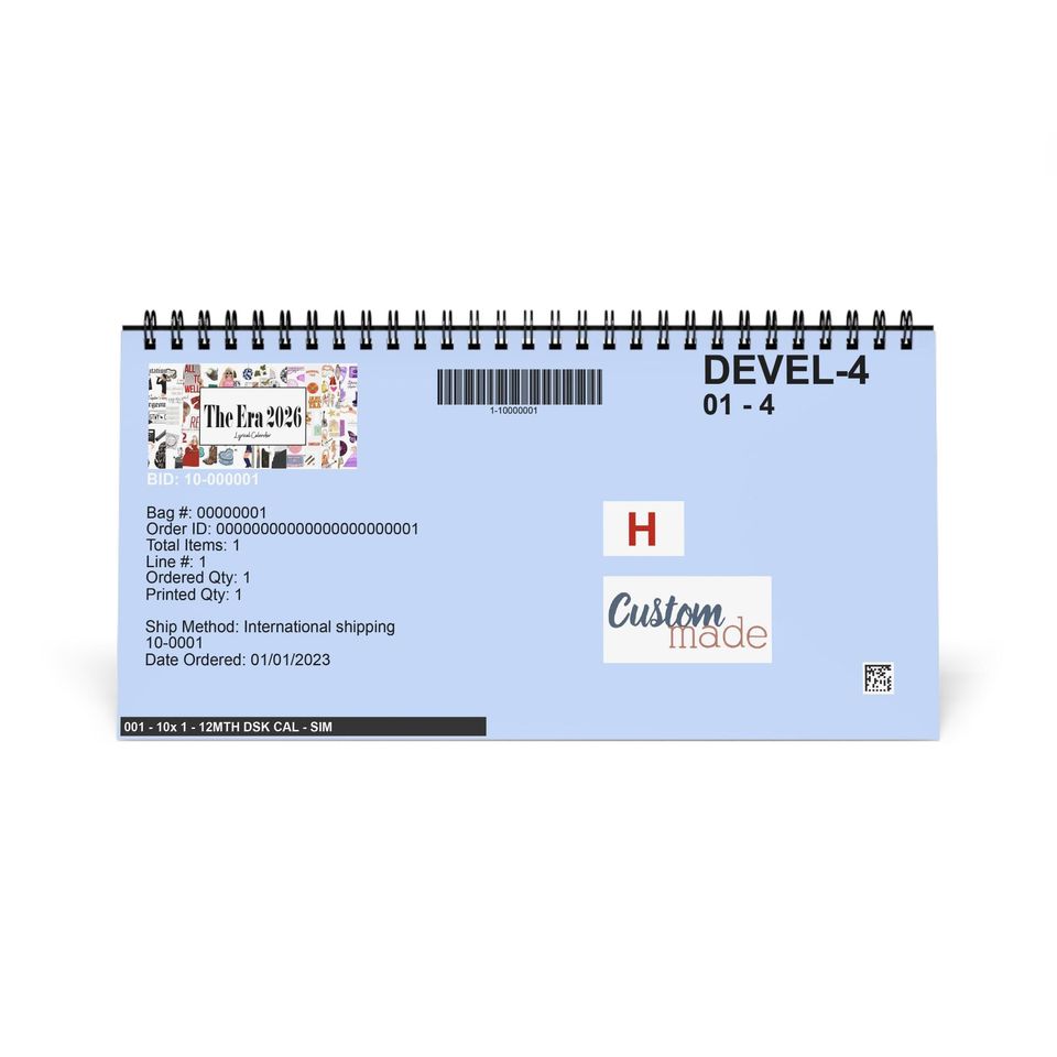 2026 Eras Desktop Calendar - Lyrical Swift Fan Gift
