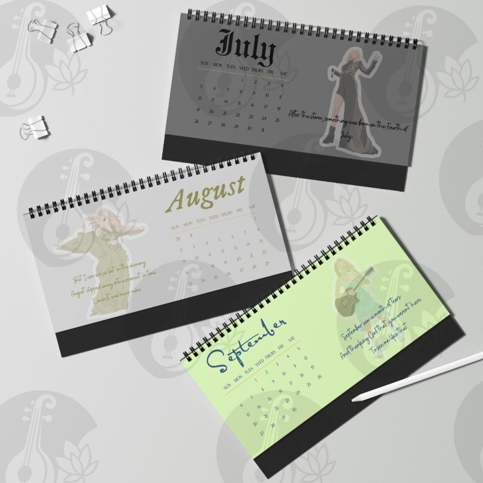 2026 Eras Desktop Calendar - Lyrical Swift Fan Gift