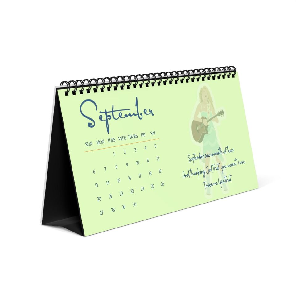 2026 Eras Desktop Calendar - Lyrical Swift Fan Gift