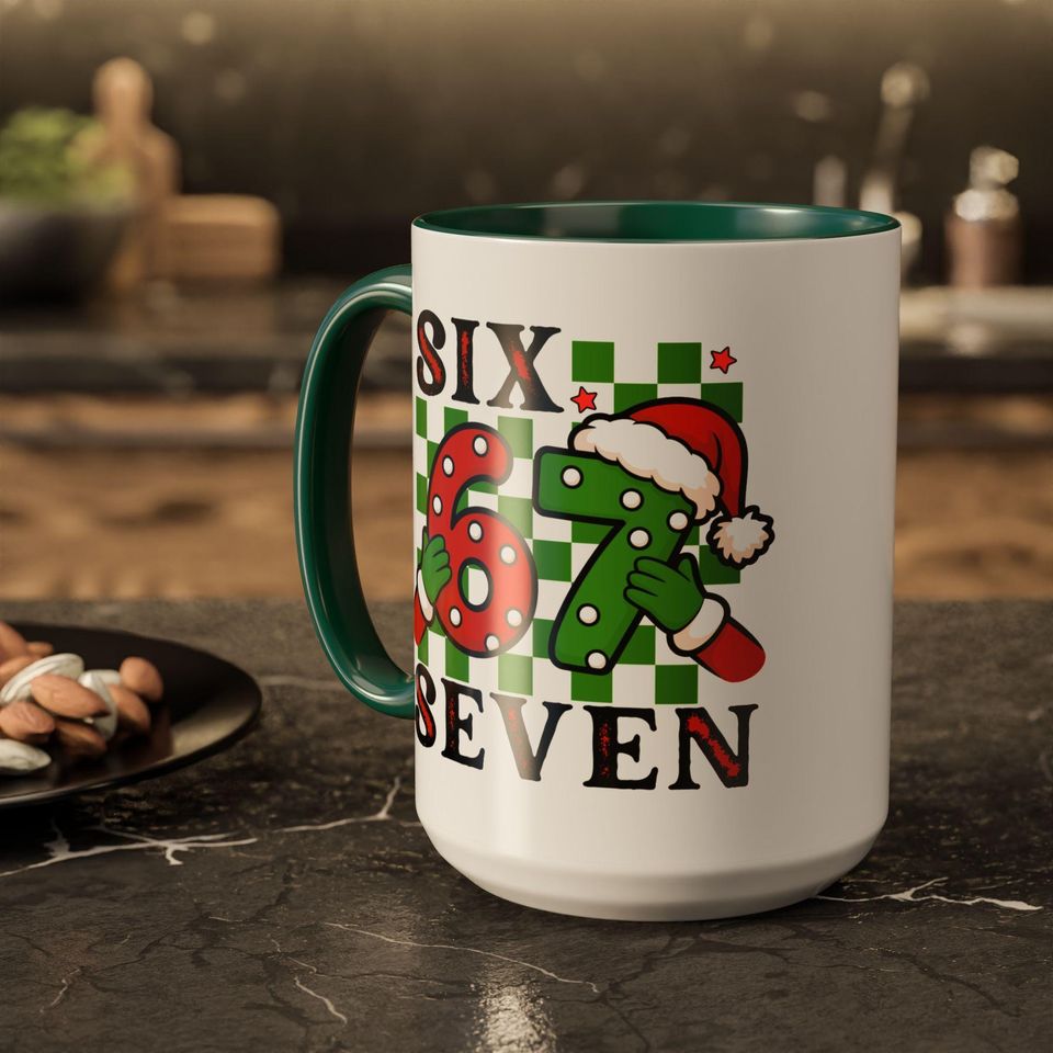 67 Christmas Meme Mug | Funny Ceramic Holiday Cup