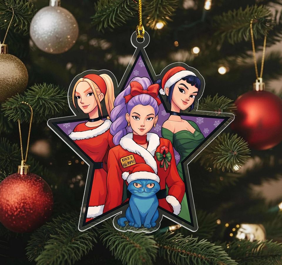 Kpop Demon Hunter Acrylic Ornament, Huntrix Christmas Decor