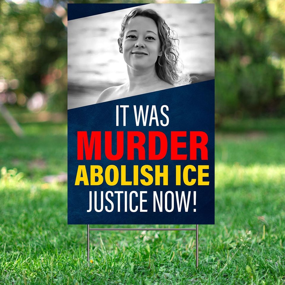 Abolish ICE Protest Poster, Anti-Trump Art
