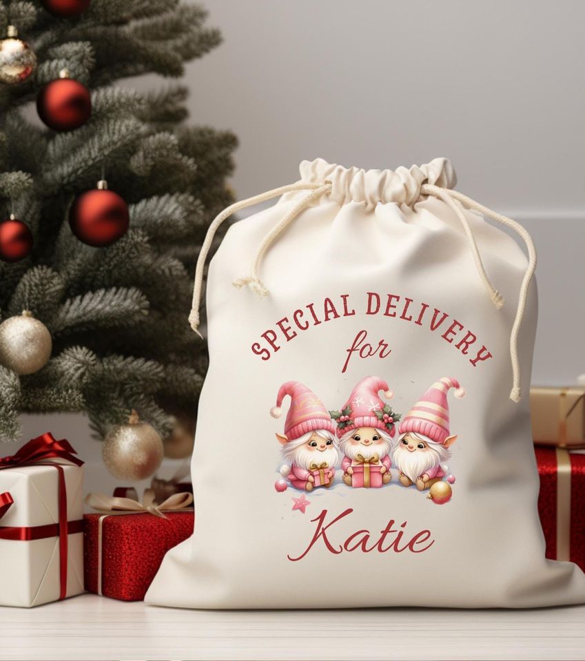 Personalized Christmas Sack: Cotton Toy Sack, Special Delivery