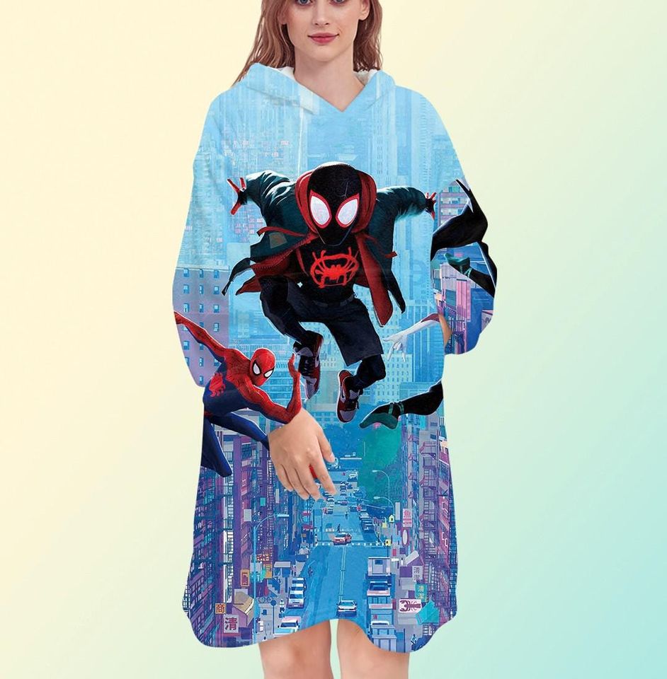 Spider-Man Into the Spider-Verse Blanket Hoodie