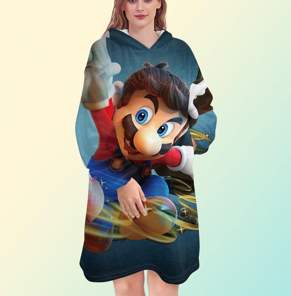 Super Mario Odyssey Blanket Hoodie