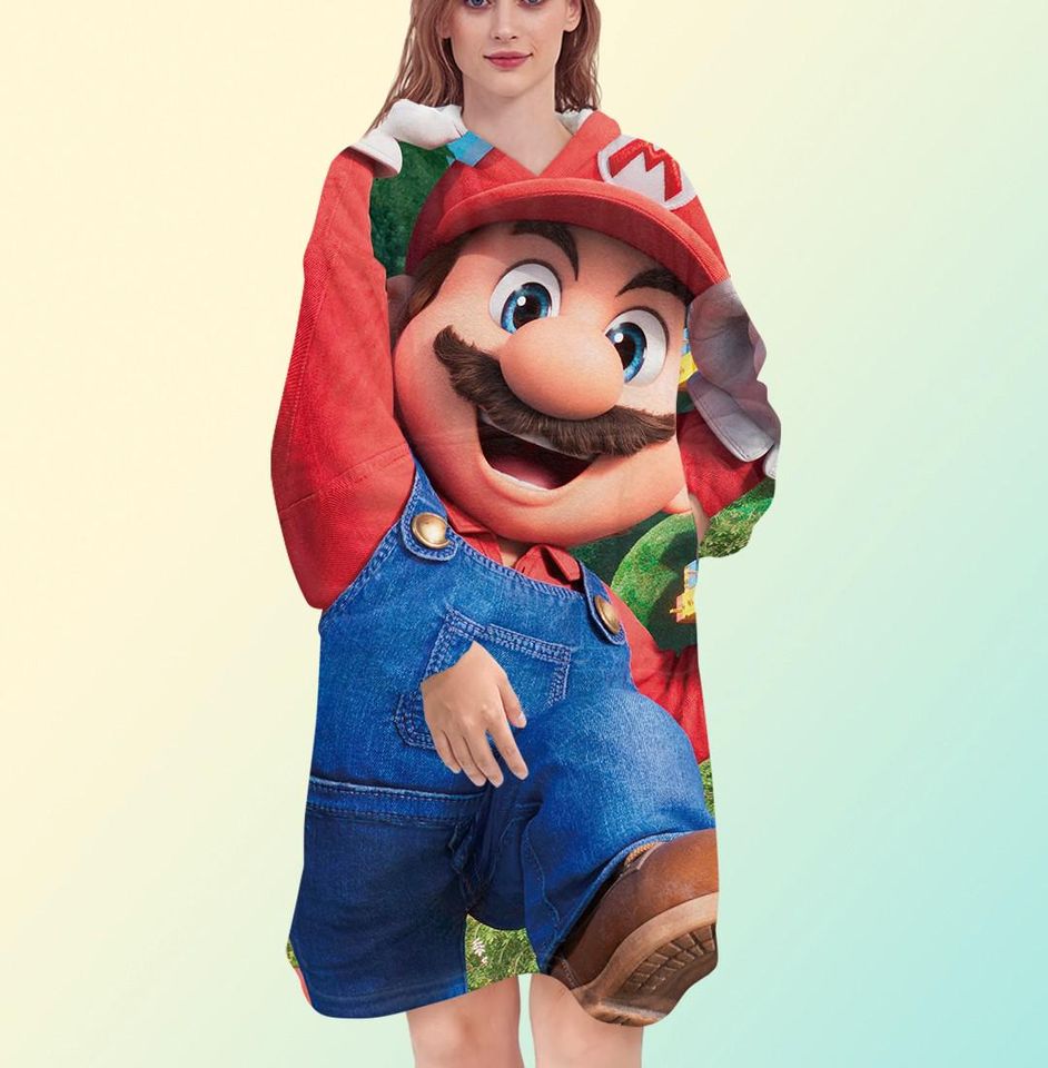 Super Mario Bros Blanket Hoodie