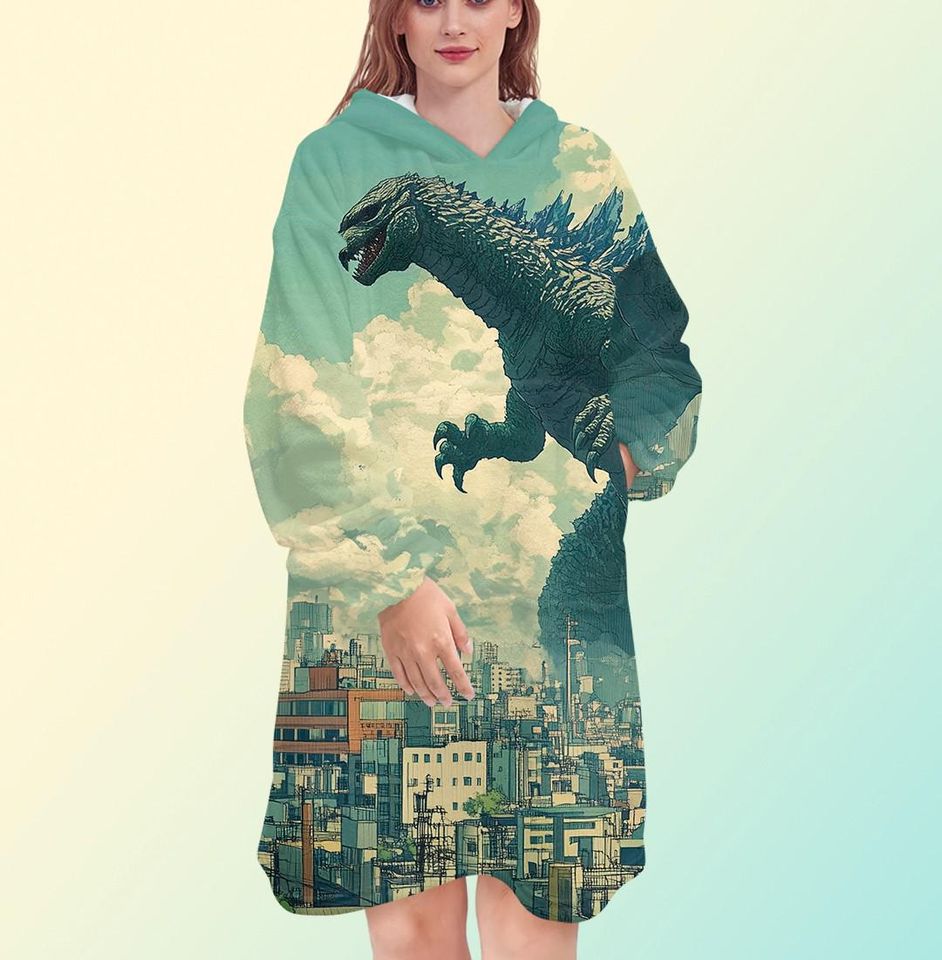 god zilla Blanket Hoodie