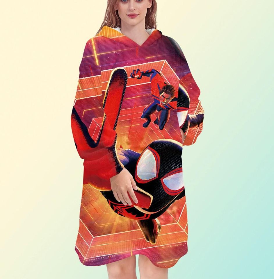 Spider-Man Across the Spider-Verse Blanket Hoodie