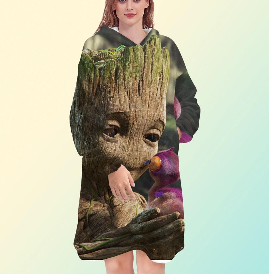 Baby Groot Blanket Hoodie