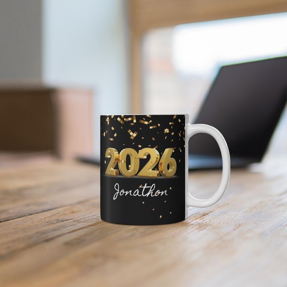 Custom Name 2026 Better Year Ahead Coffee Mug, New Year Gift