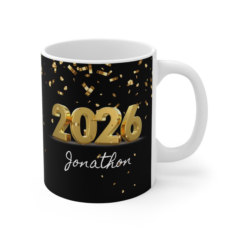 Custom Name 2026 Better Year Ahead Coffee Mug, New Year Gift