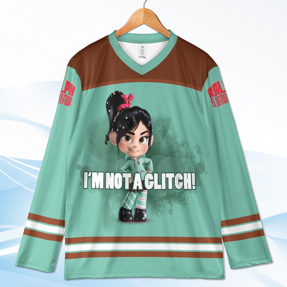 Custom Vanellope Hockey Jersey  Personalized Wreck-It Ralph Shirt