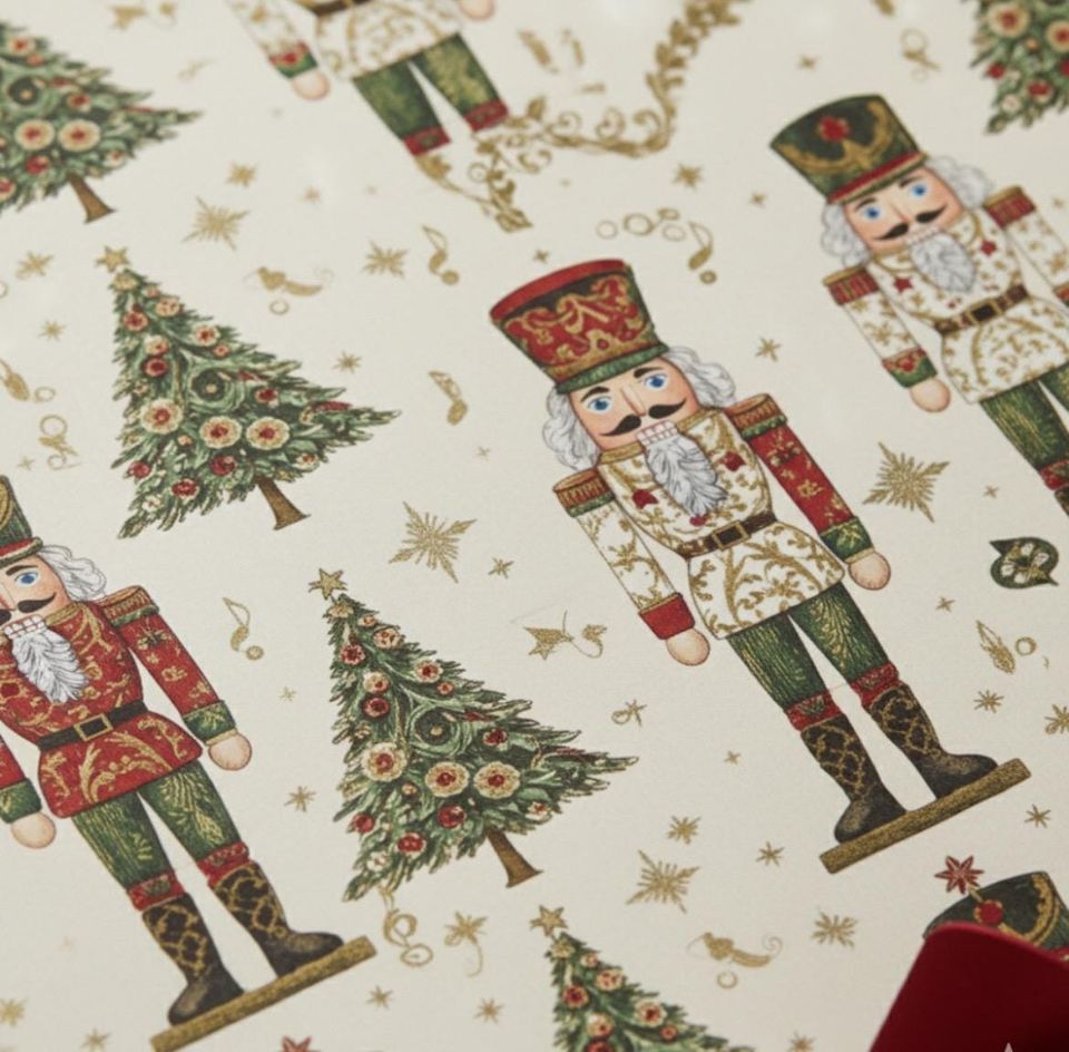Christmas Nutcracker Gift Wrap: Festive Holiday Paper