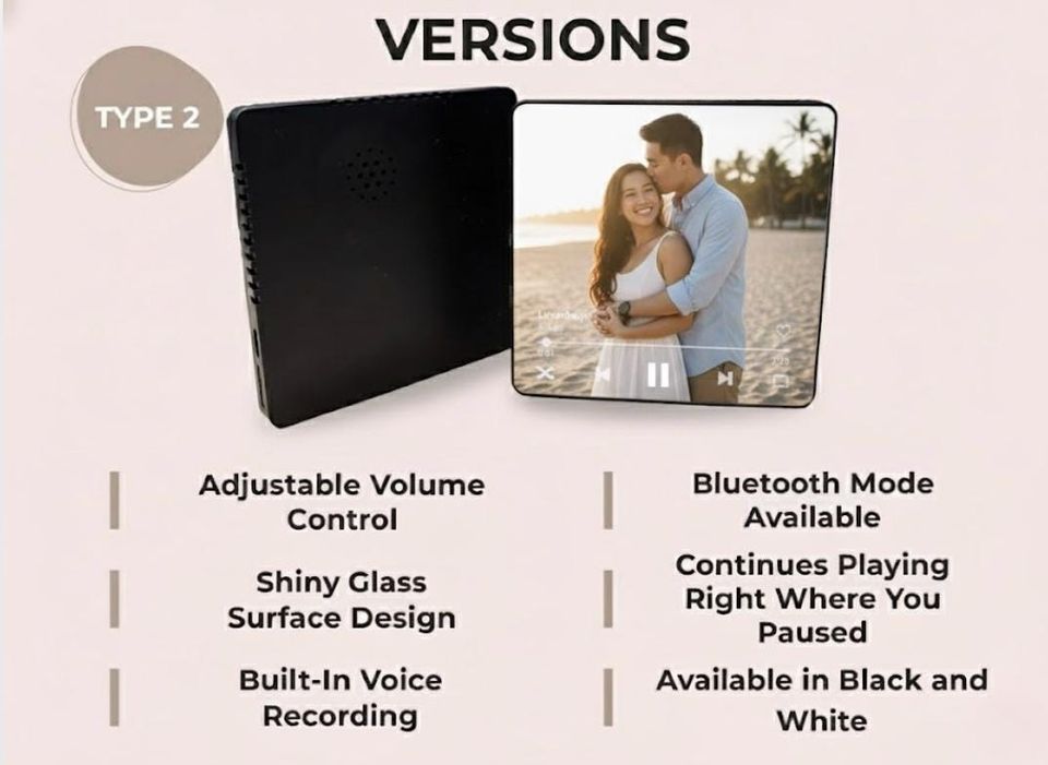 Personalized Photo Music Magnet, Custom Voicemail Gift