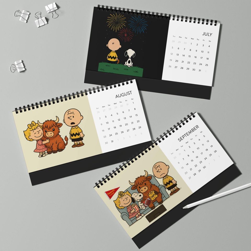 Peanuts Charlie Brown 2026 Desktop Calendar, Playful Workspace Decor