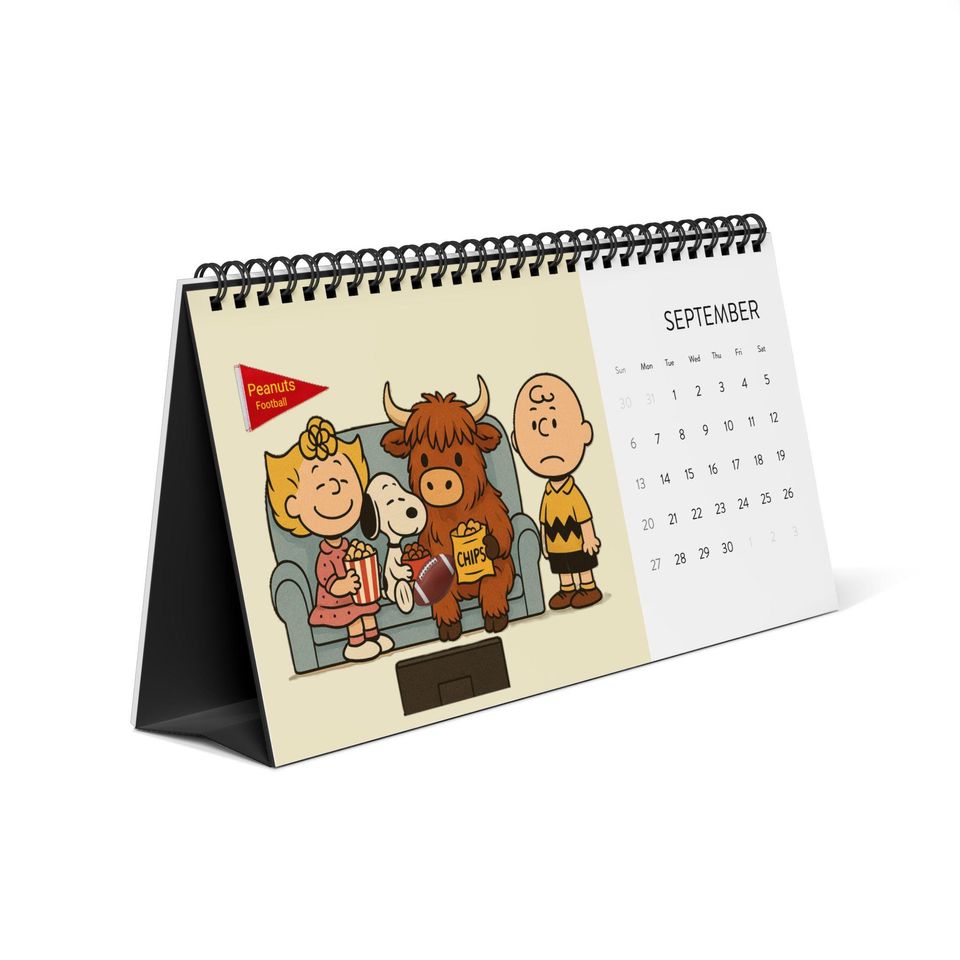 Peanuts Charlie Brown 2026 Desktop Calendar, Playful Workspace Decor