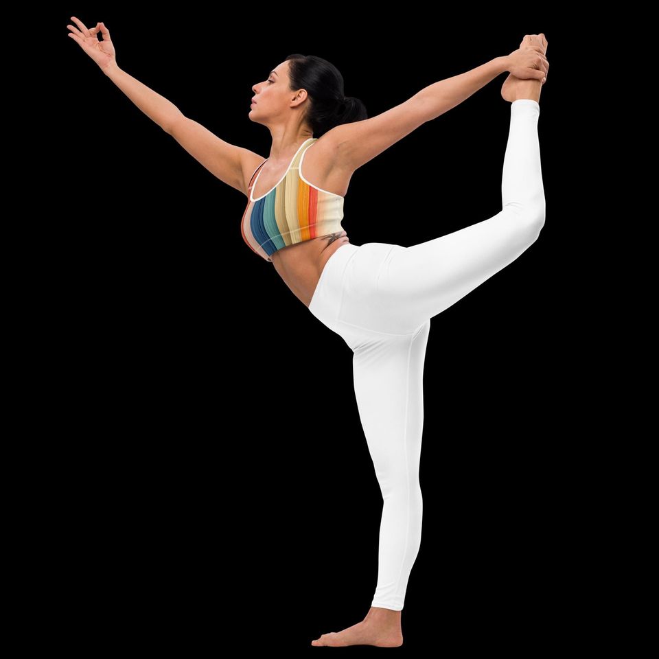 Rainbow Stripe Sports Bra Comfort, Confidence, Movement