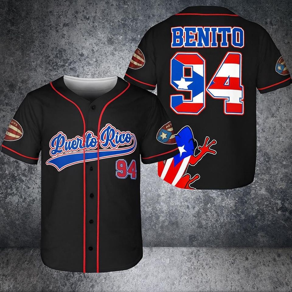 Custom Puerto Rico Baseball Jersey, Personalized Pride 94 Shirt