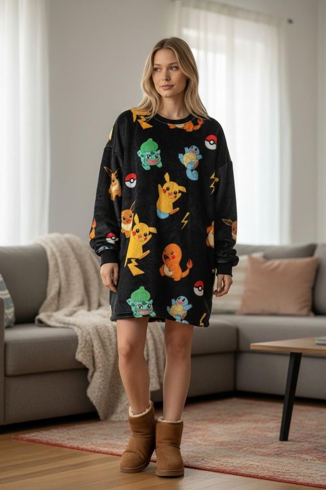 Custom Oversized PKM wearable Blanket Hoodie