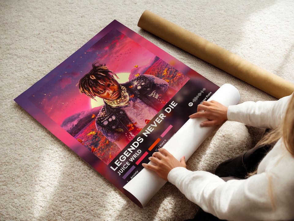 Legends Never Die - Juice Wrld - Premium Semi-Gloss Poster - Unframed