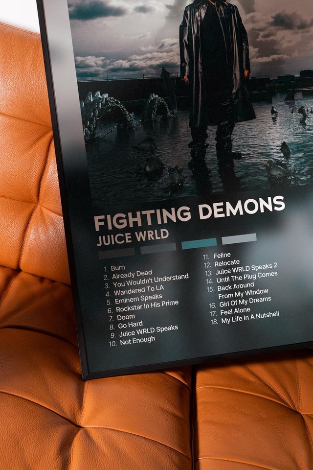 Fighting Demons - Juice Wrld - Premium Semi-Gloss Poster - Unframed