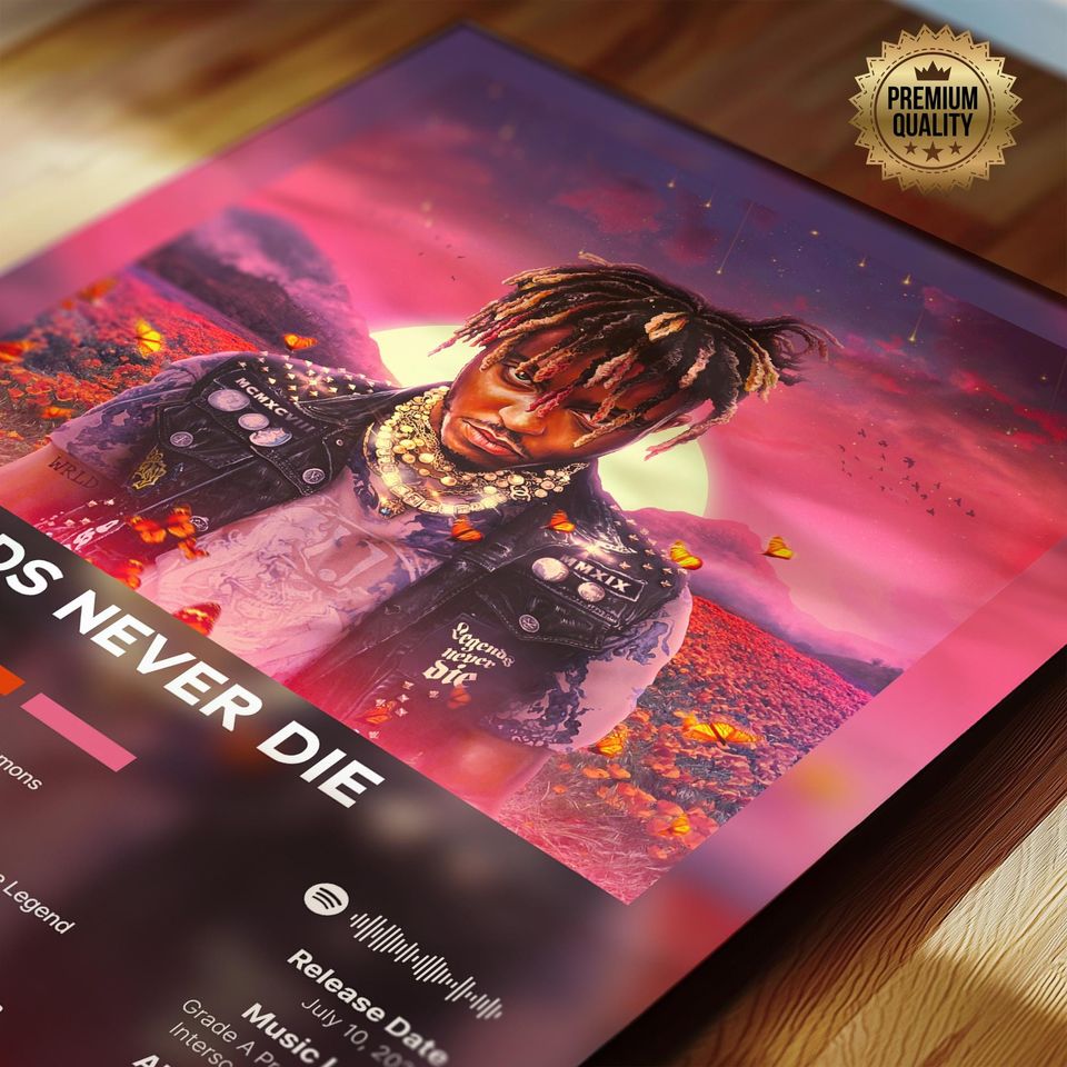 Legends Never Die - Juice Wrld - Premium Semi-Gloss Poster - Unframed