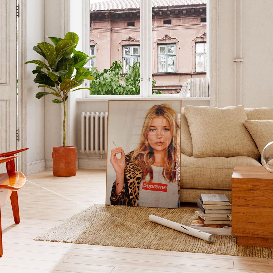 Kate Moss - Supreme - Premium Semi-Gloss Paper Poster - Unframed