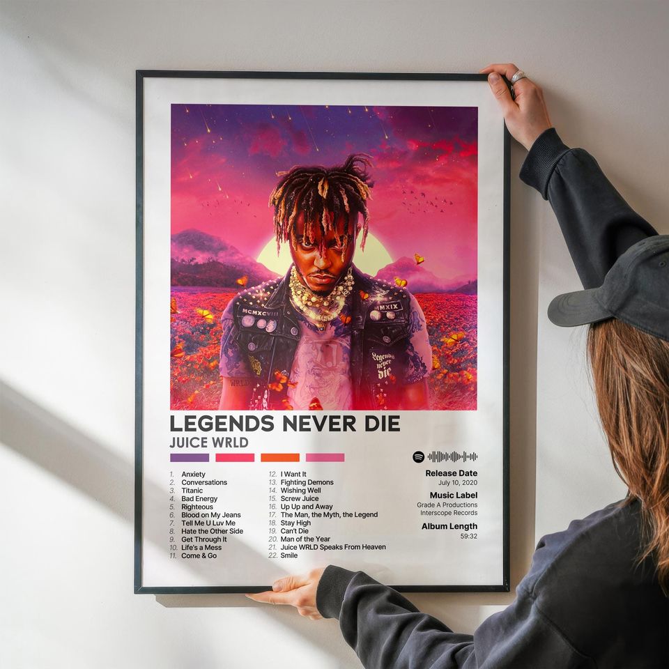 Legends Never Die - Juice Wrld - Premium Semi-Gloss Poster - Unframed