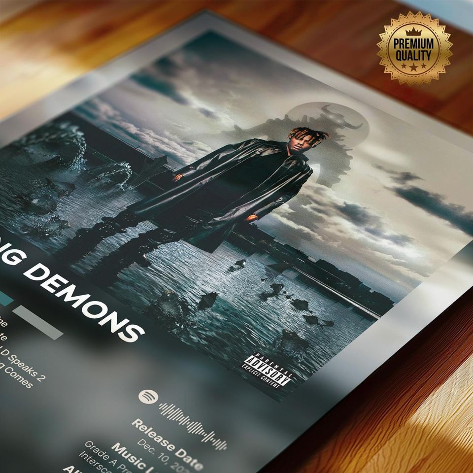 Fighting Demons - Juice Wrld - Premium Semi-Gloss Poster - Unframed