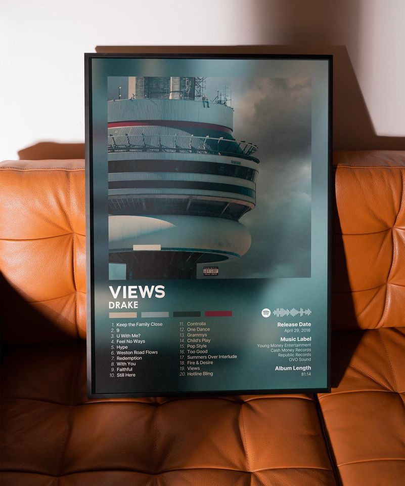 Views - Drake - Premium Semi-Gloss Poster - Unframed