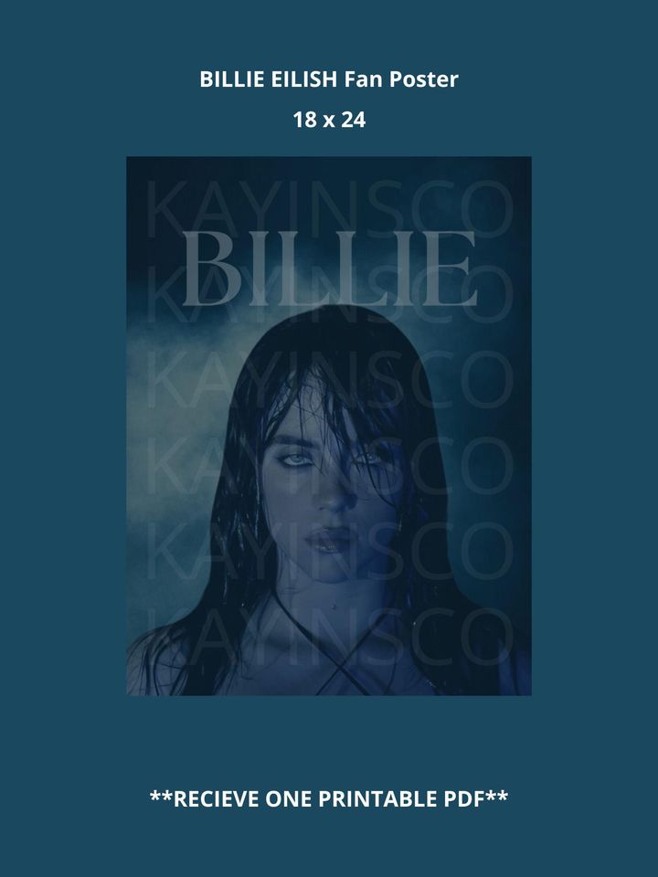 Billie Eilish Inspired Vertical Poster