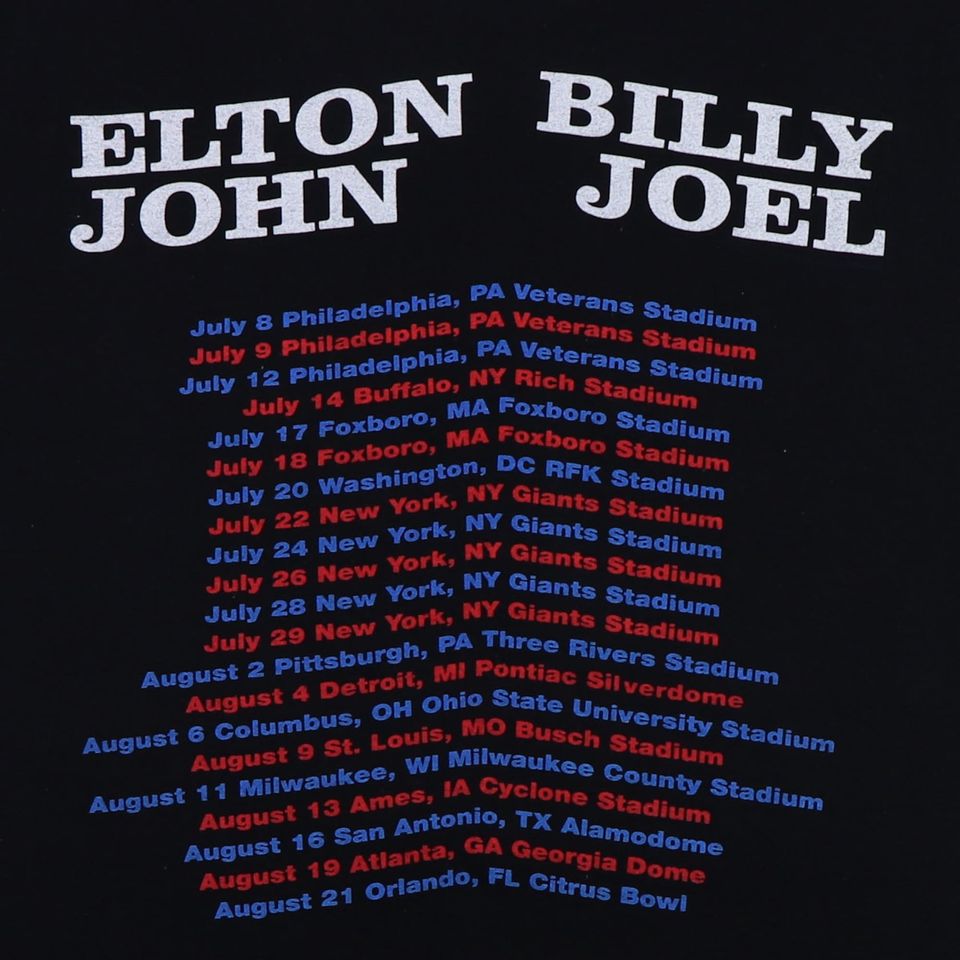 vintage 1994 Elton John Billy Joel Face To Face Tour Shirt