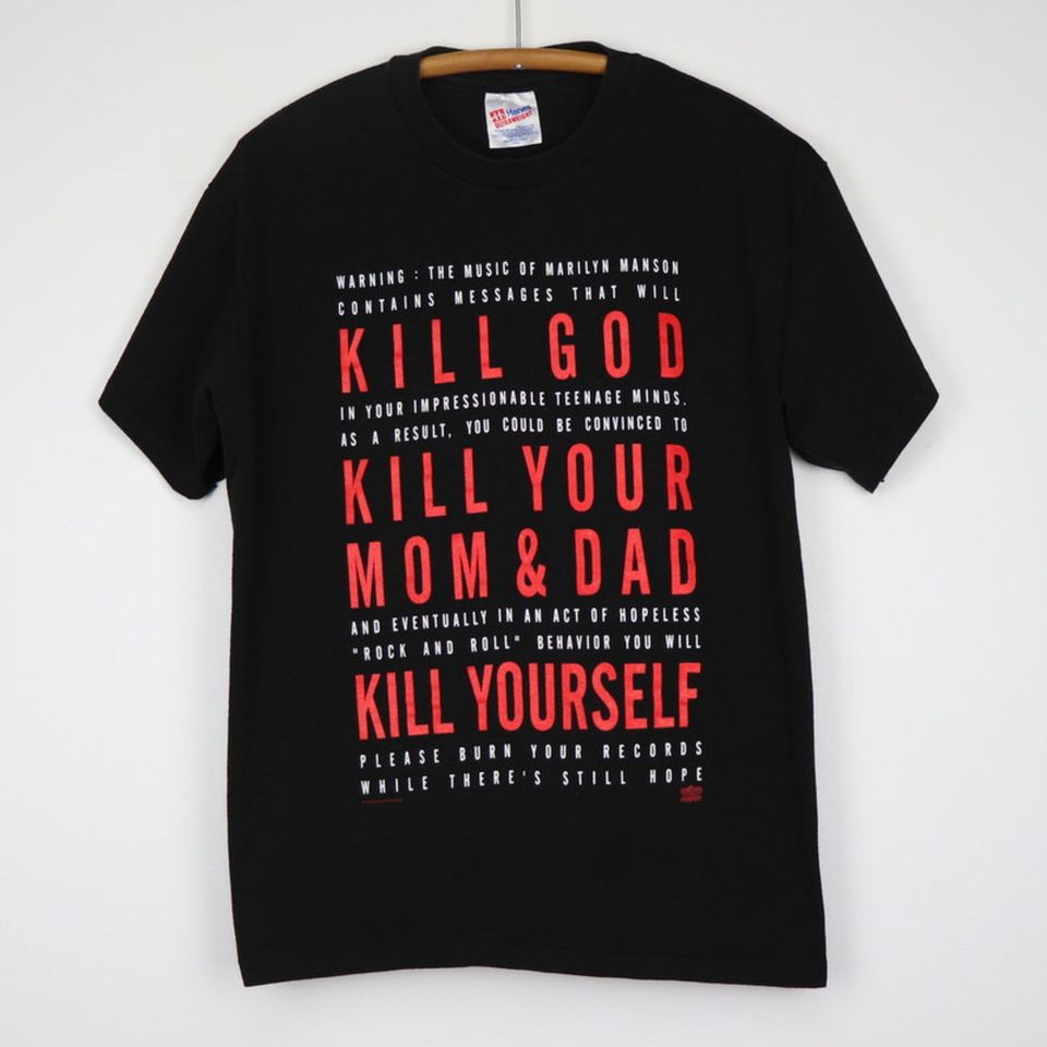 vintage 1996 Marilyn Manson Kill God Antichrist Superstar Shirt