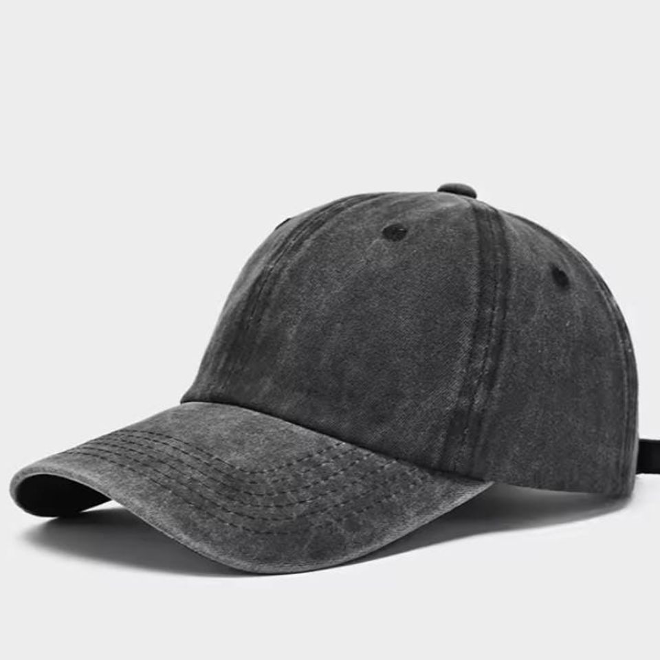 Walmart Vintage Washed Denim Baseball Cap with Printed Logo Adjustable Unisex Dad Hat