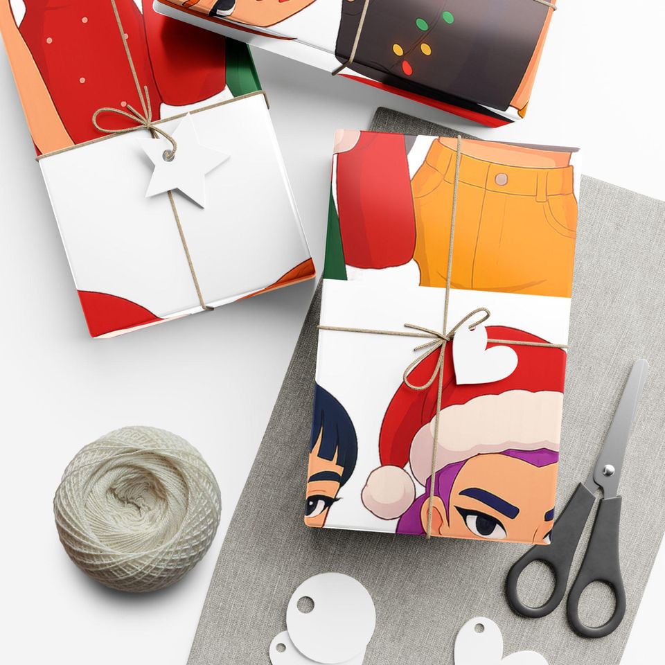 Kpop Demon Huntrix Christmas Gift Wrap Papers