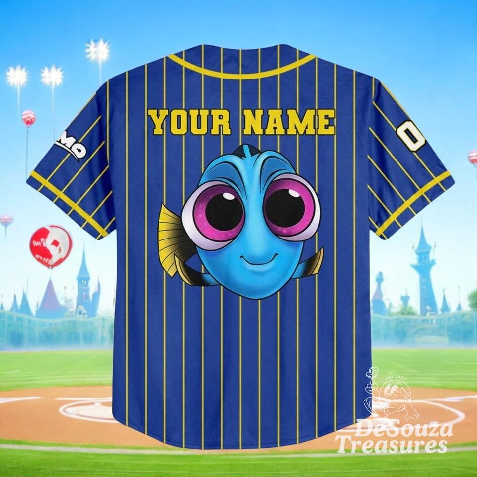 Personalized Finding Nemo Baby Dory Jersey, Custom Disney Baseball Shirt